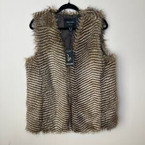 Women's Faux Fur Vest - Brown
